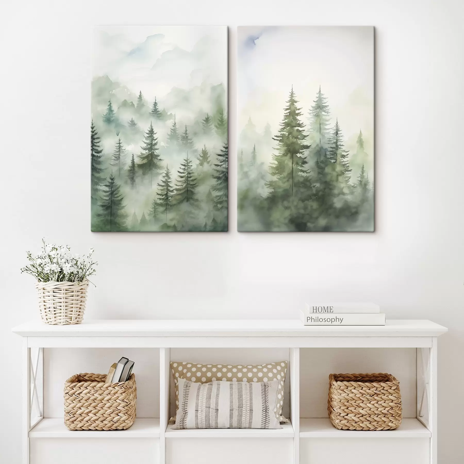 wall murals Forest in the fog m00534