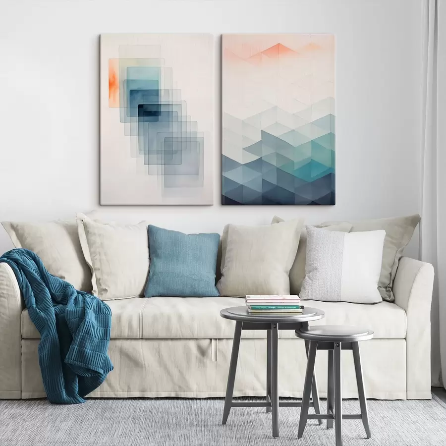 murales Abstracción geométrica moderna m00537