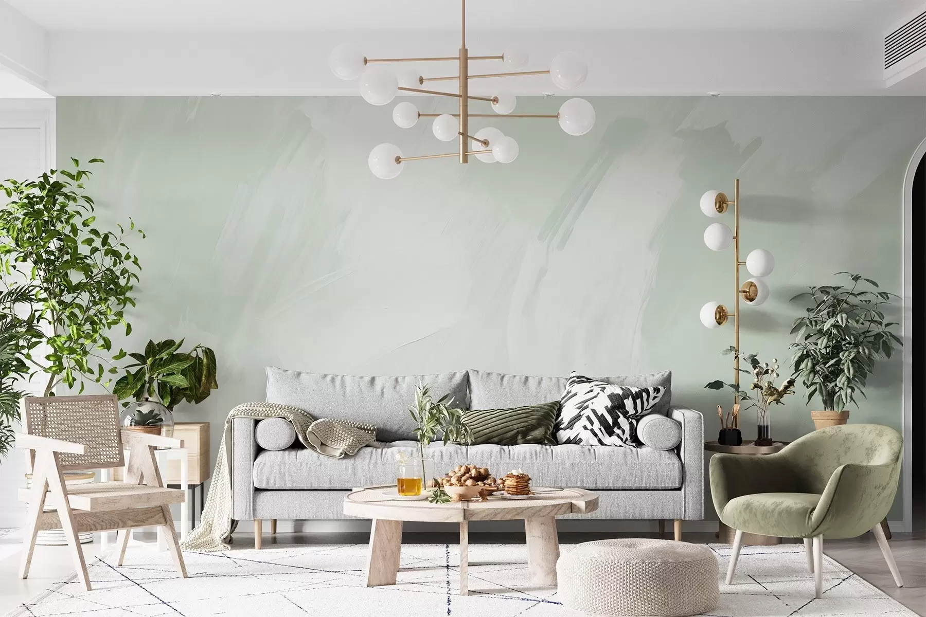 Wall Mural Photo Wallpaper Abstract strokes  with imitation of a worn texture w04291v1