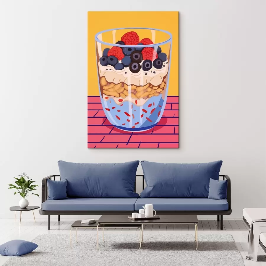 murales Vaso con yogur, bayas y cereales s45216