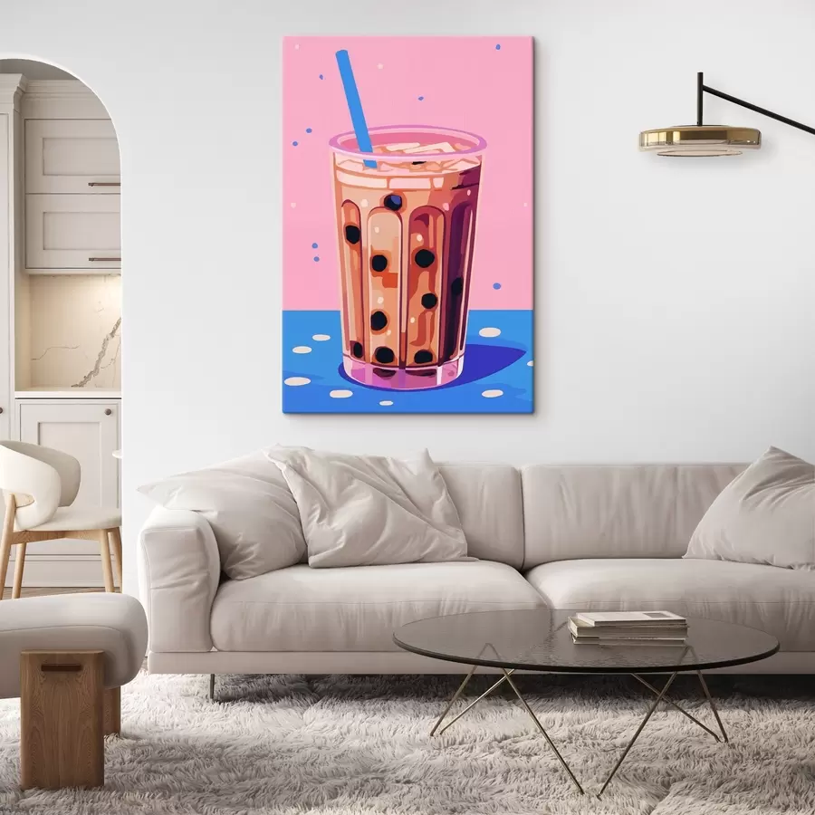 wall murals Glasses with bubble tea s45217