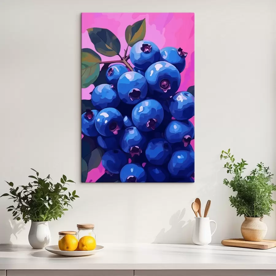 wall murals Juicy blueberries s45224