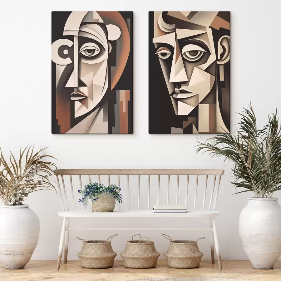 murales Retratos abstractos de estilo cubista m00550