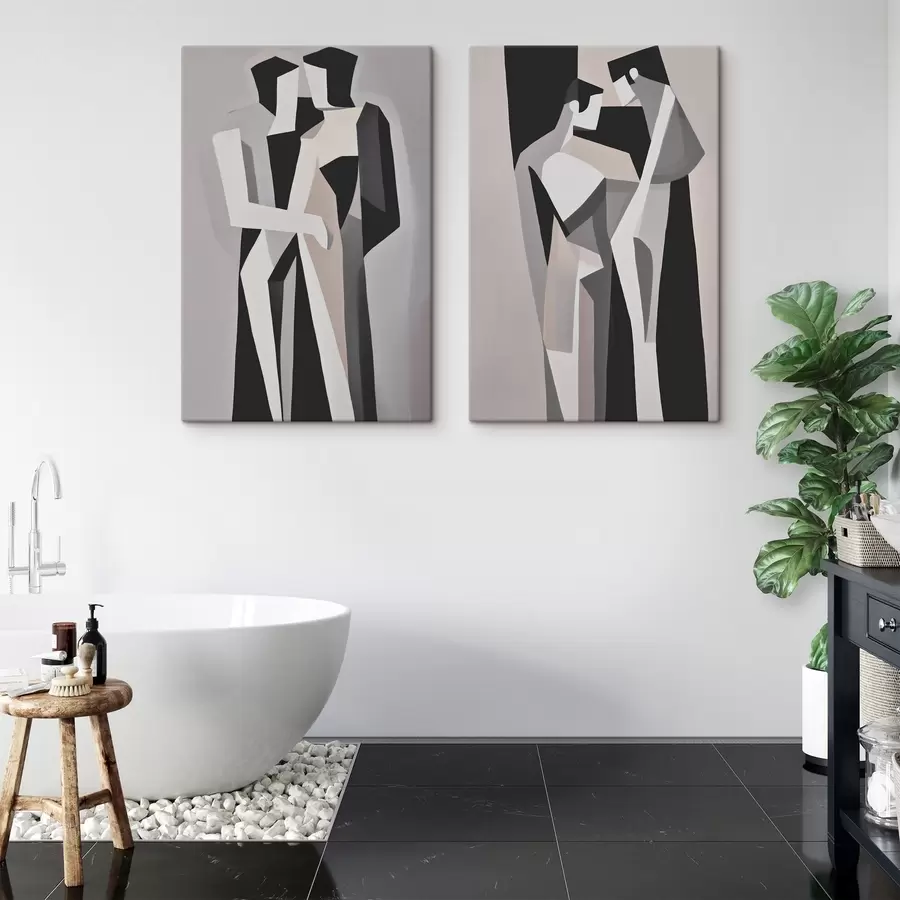 murales Parejas geométricas abstractas m00517