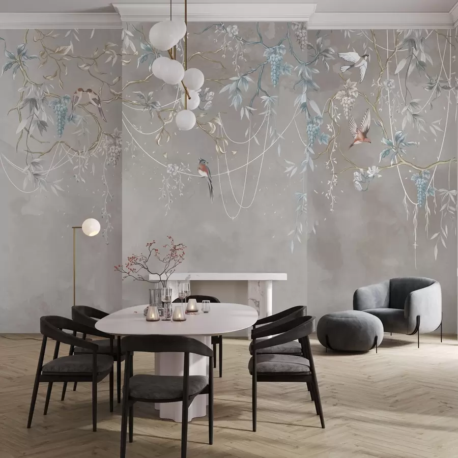 Wall Mural Photo Wallpaper Same subject, but with blue grapes w04302v1