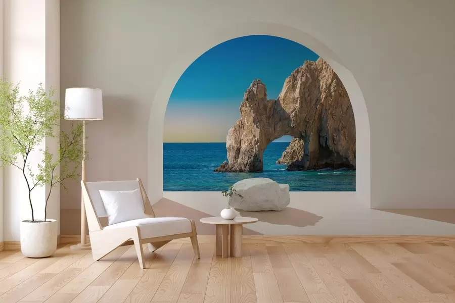 Wall Mural Photo Wallpaper view of the sea and rock through the arch w04286