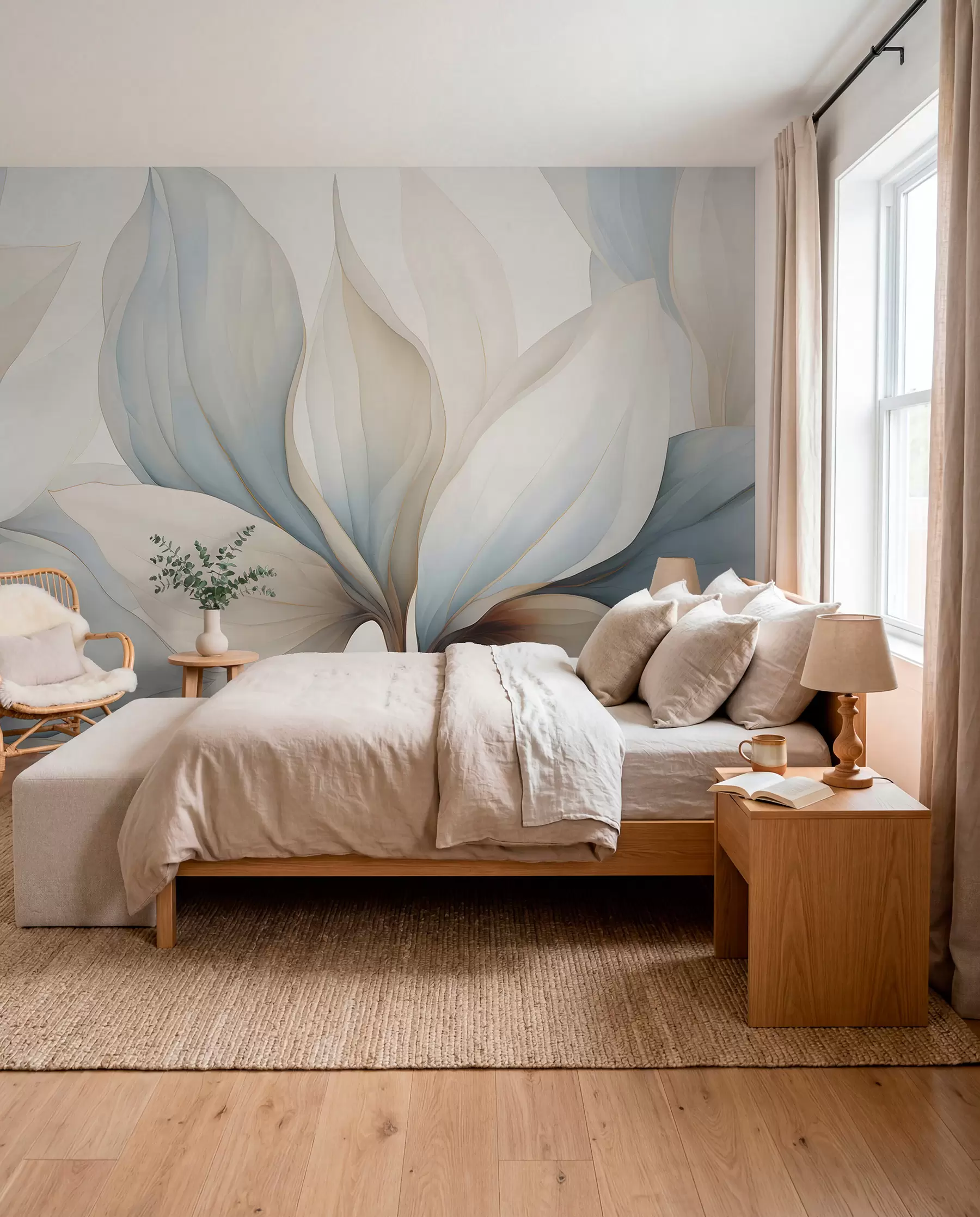 wall murals Watercolor large petals w04317