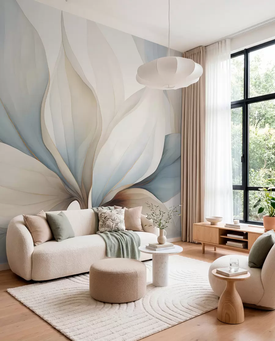 Wall Mural Photo Wallpaper Watercolor large petals w04317