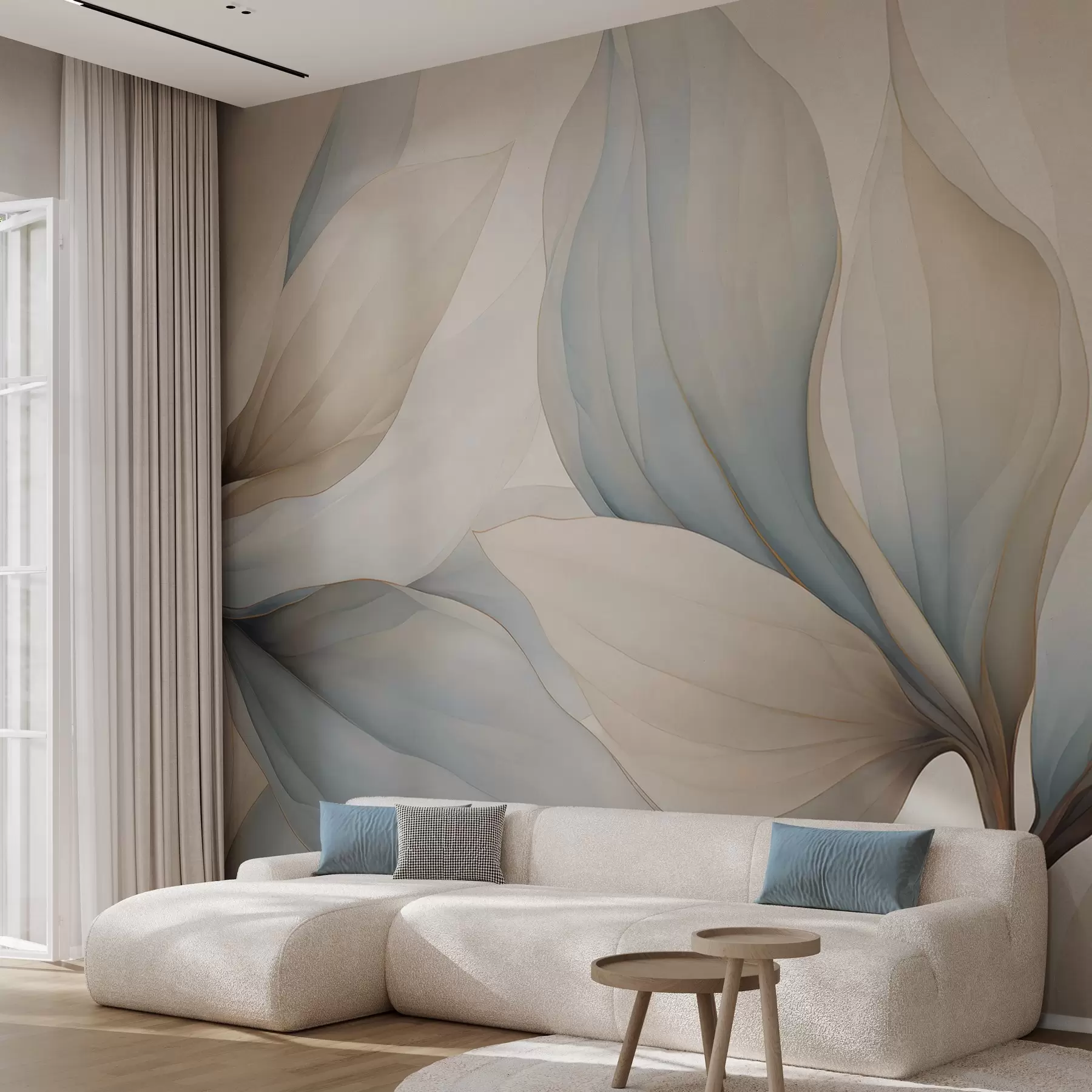wall murals Watercolor large petals w04317