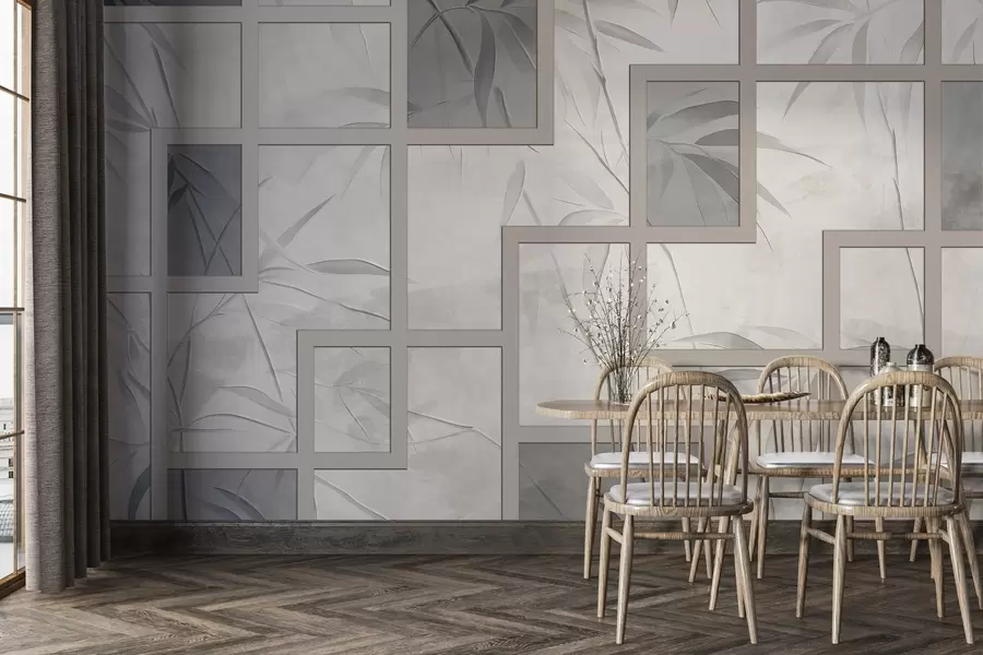 murales Bambú y geometría w04319