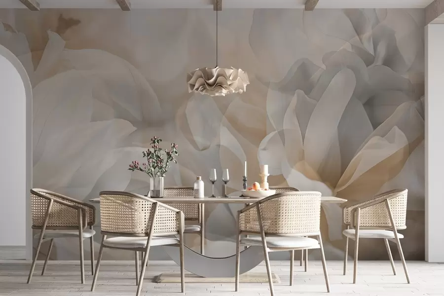 peintures murales Fleurs semi-transparentes w04320