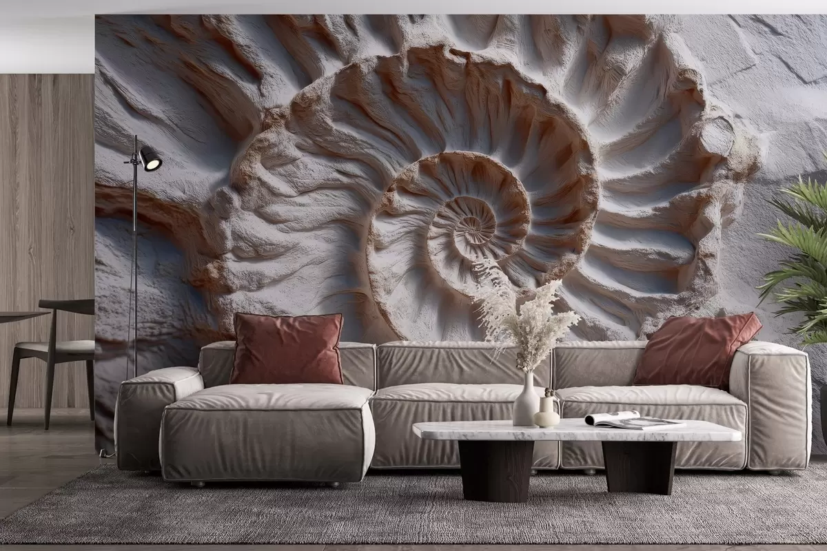 Wall Mural Photo Wallpaper Ammonite print w04323