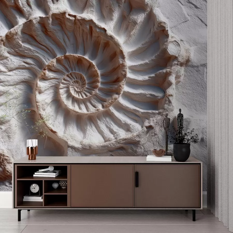 wall murals Ammonite print w04323