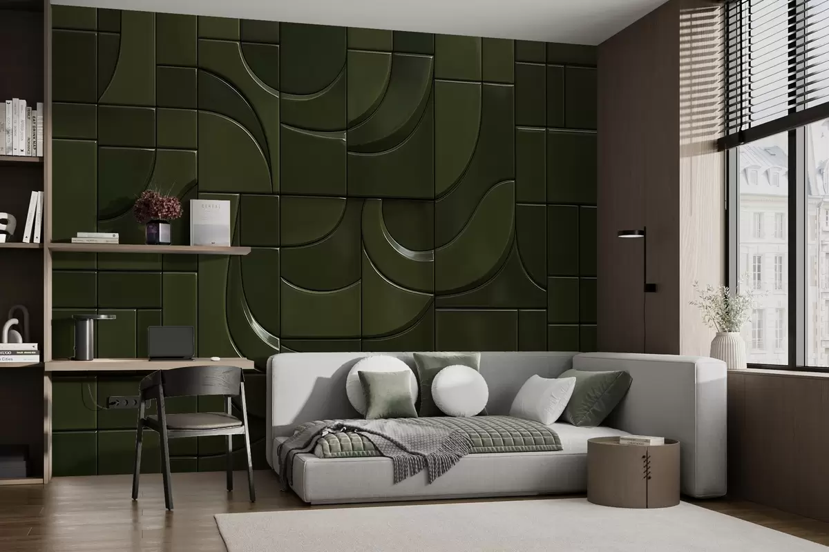 Wall Mural Photo Wallpaper Imitation of glossy panels w04325