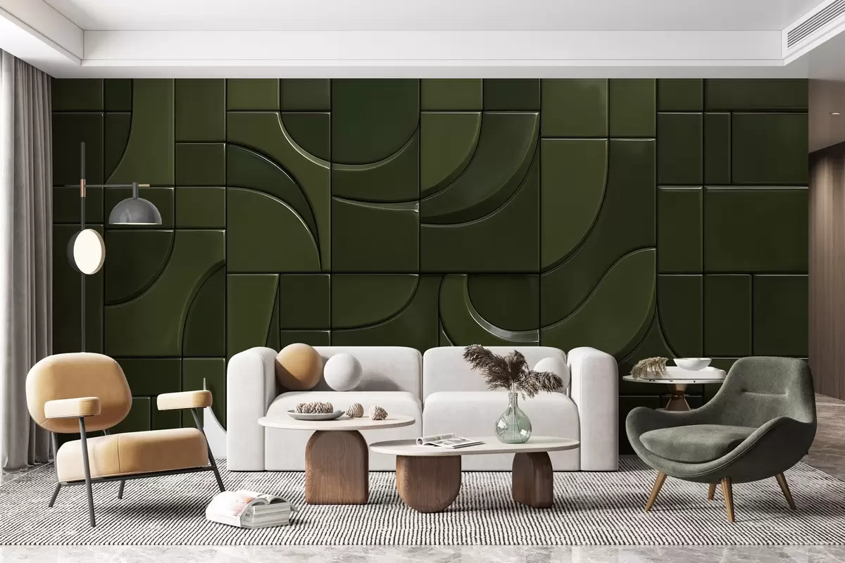 wall murals Imitation of glossy panels w04325