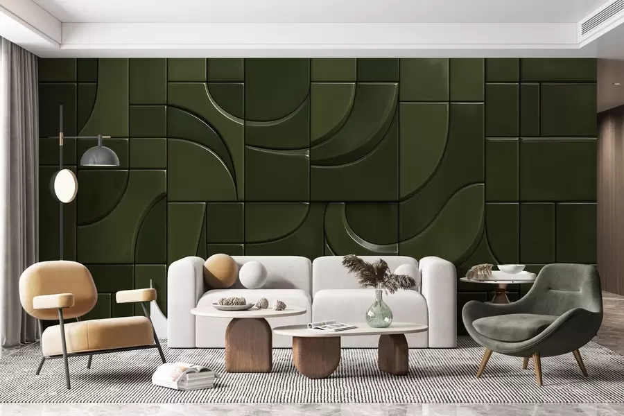 wall murals Imitation of glossy panels w04325