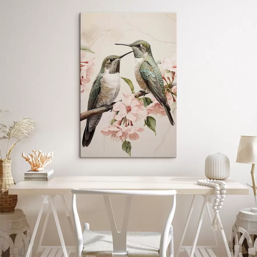 wall murals A pair of birds on a branch s44550