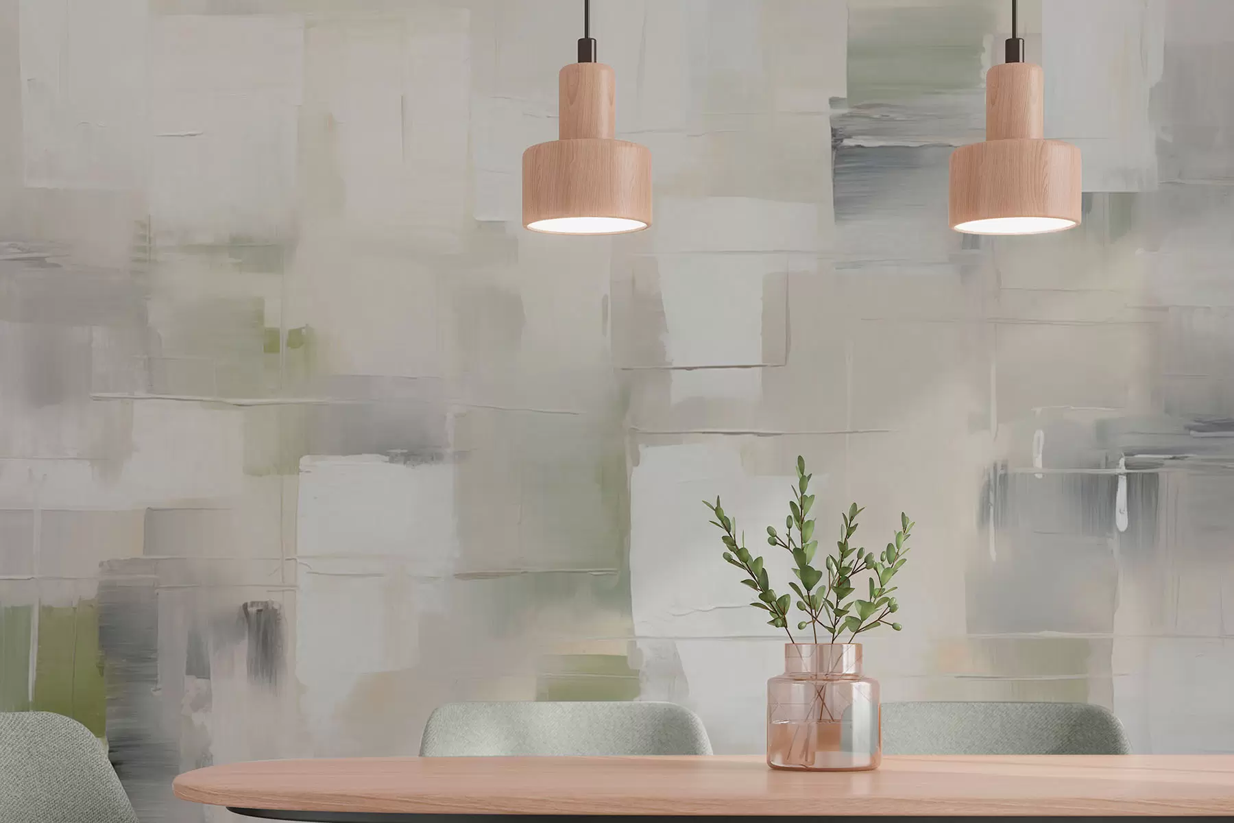 wall murals Abstraction imitation of brush strokes w04354