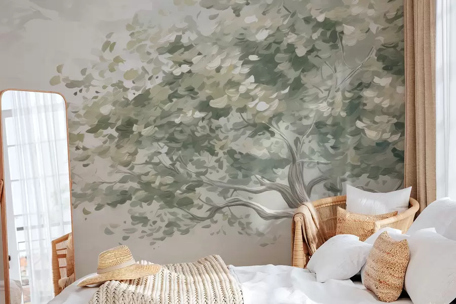 Wall Mural Photo Wallpaper Tree imitation of painting w04356