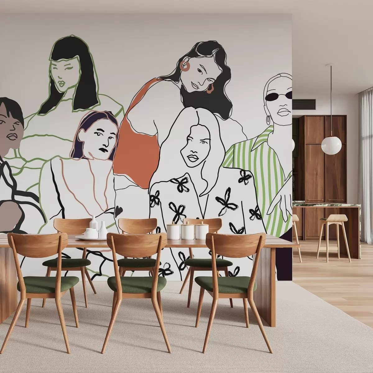 wall murals Girls w04359