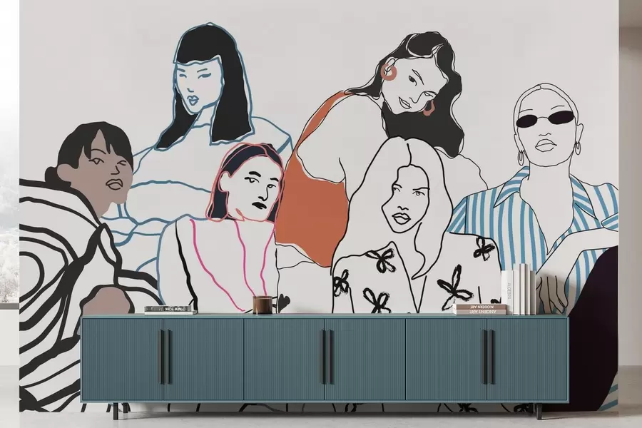 Wall Mural Photo Wallpaper Girls w04359v1