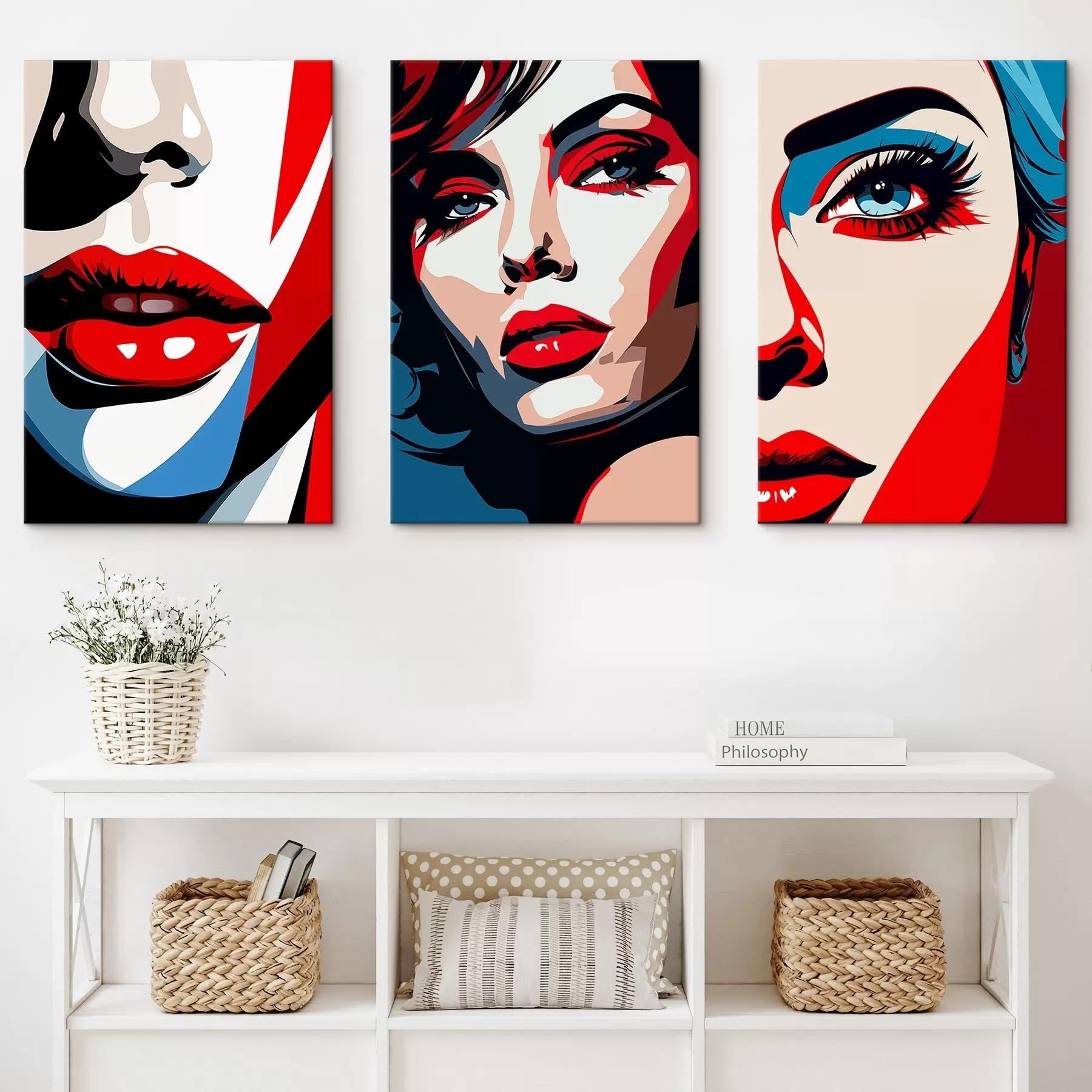 murales Caras de colores m00558