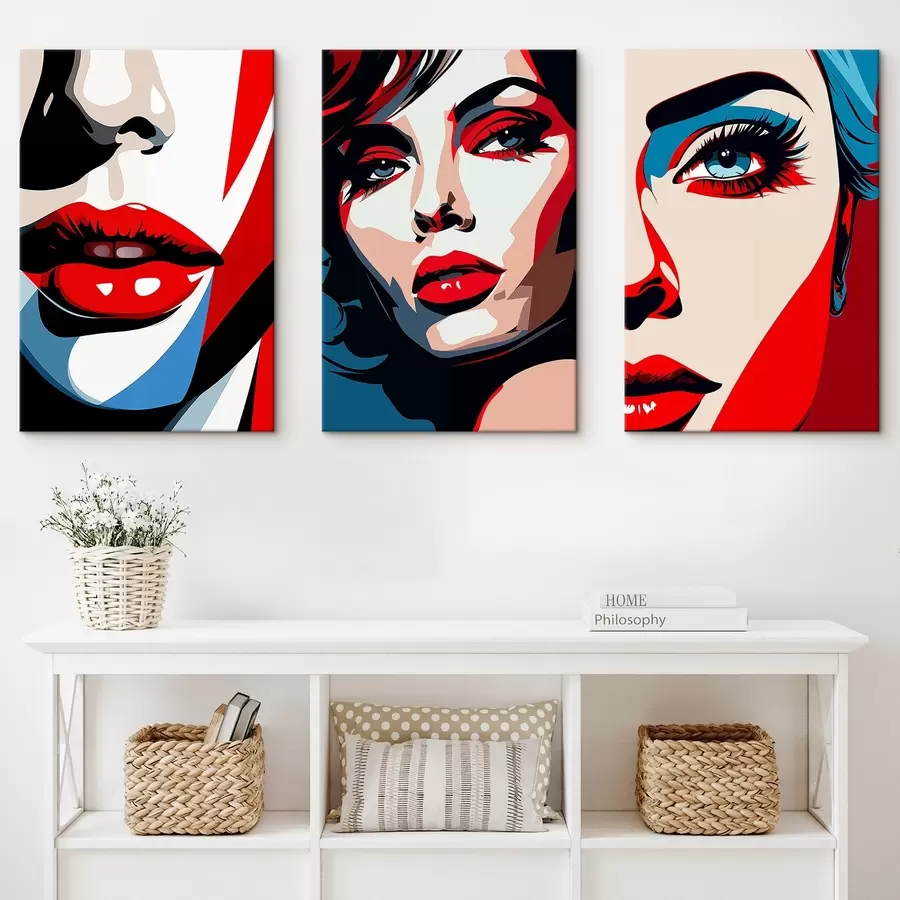 murales Caras de colores m00558