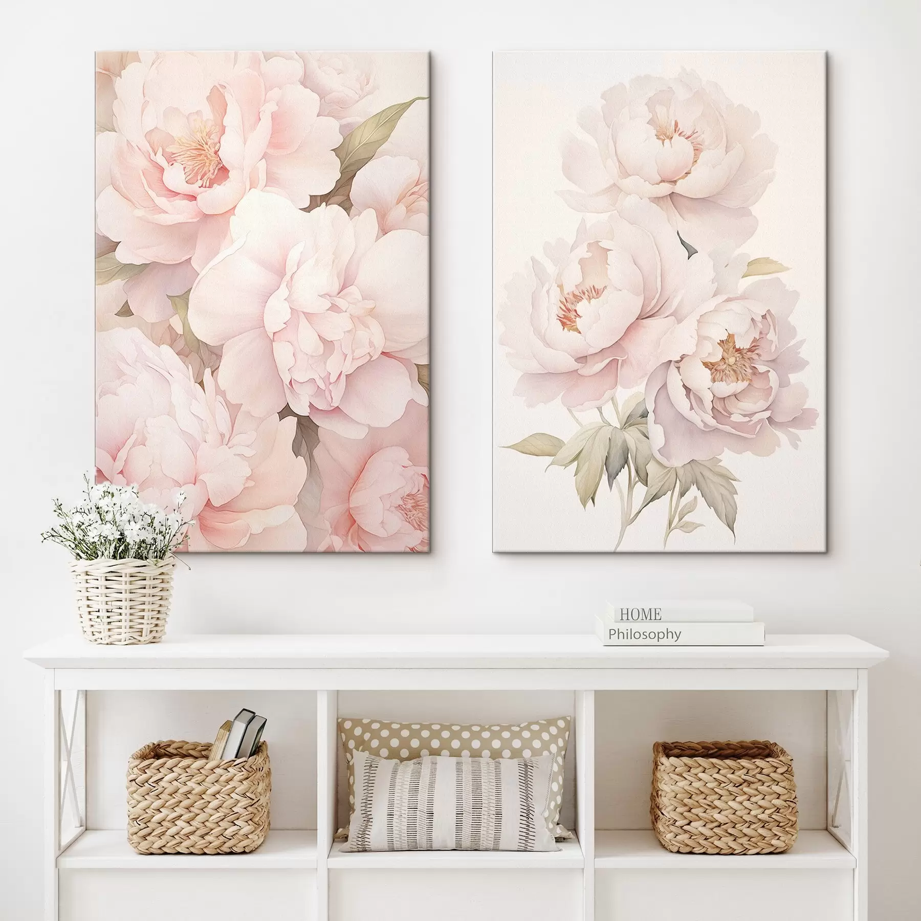 wall murals Delicate peonies m00559