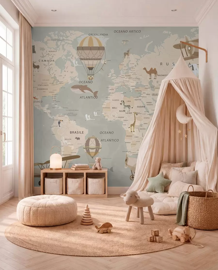 wall murals World, ecoregion e vertebrate u79997