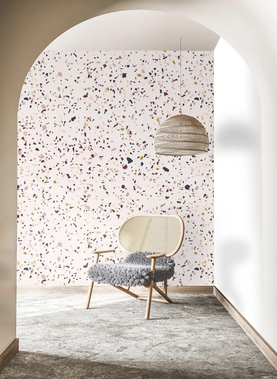 peintures murales Effet miettes de couleur, style Boho u71766