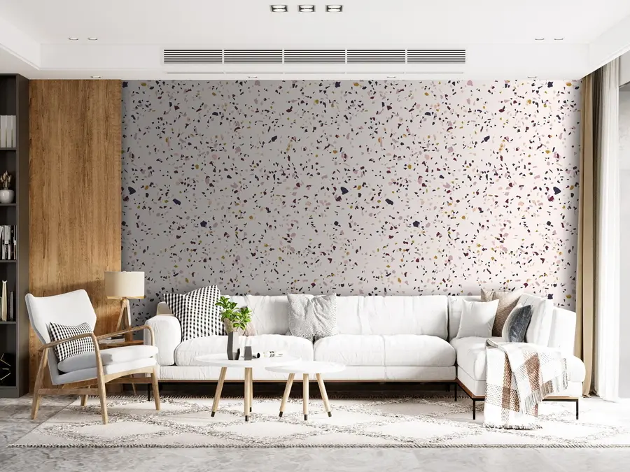 peintures murales Effet miettes de couleur, style Boho u71766