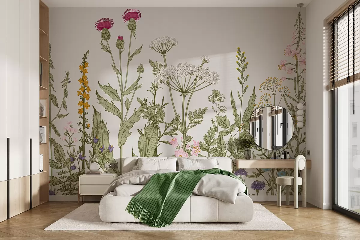 Wall Mural Photo Wallpaper Boho style plants u71743