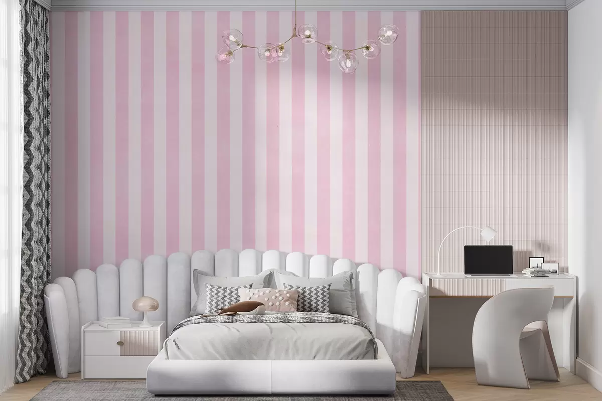 Wall Mural Photo Wallpaper Pink stripes u71648