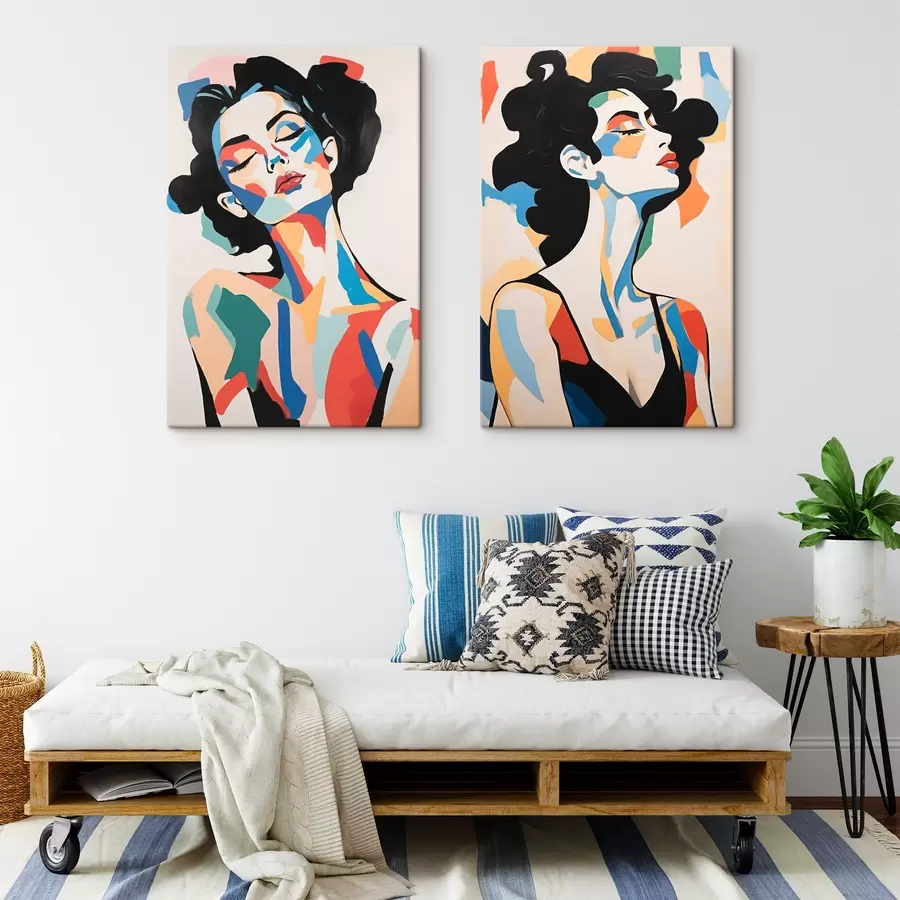 murales Retratos abstractos de mujeres m00543