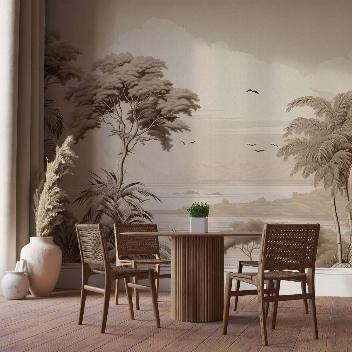 murales Árboles en el horizonte w04363