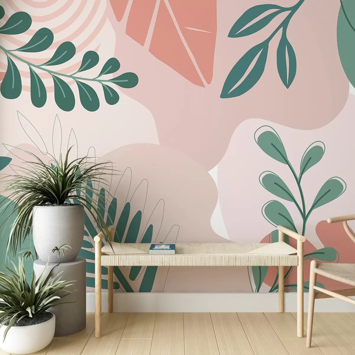 murales Abstracción, hojas w04366