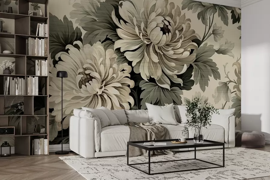 Wall Mural Photo Wallpaper Blooming chrysanthemum w04367