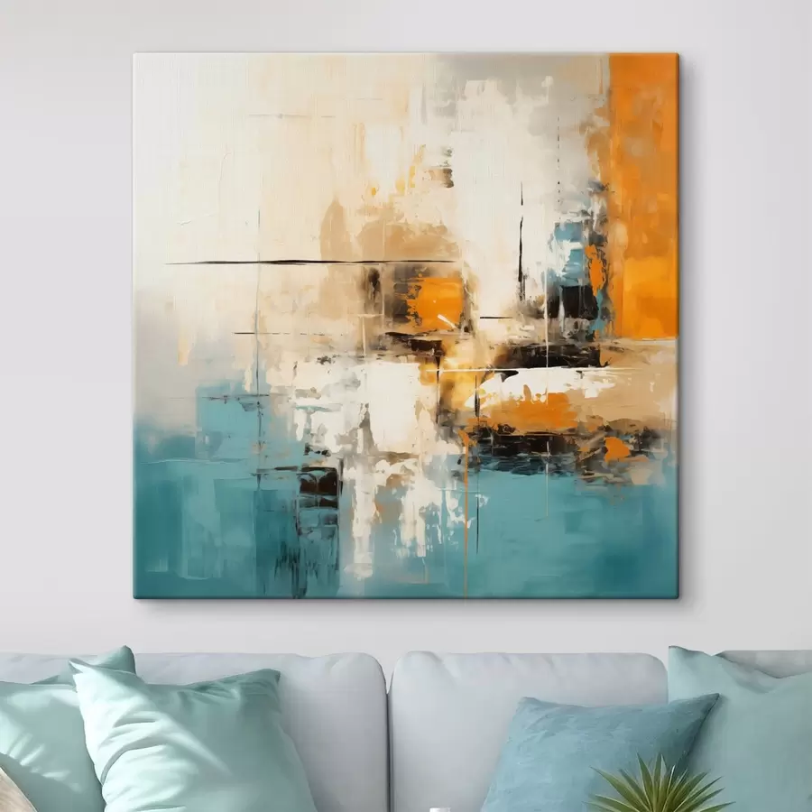 wall murals Contemporary art with textured brushstrokes and bright accents s45041