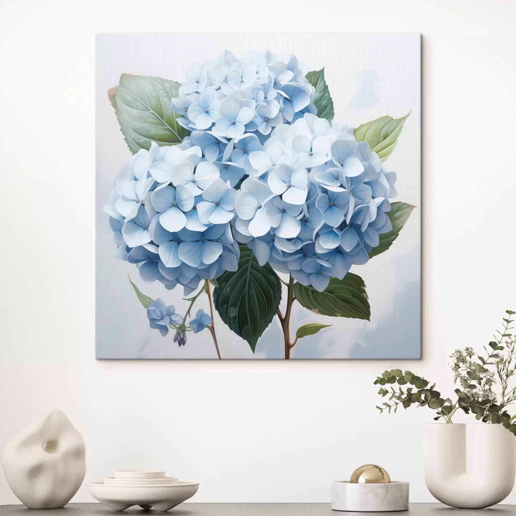 wall murals Close-up of blue hydrangea flowers s45044