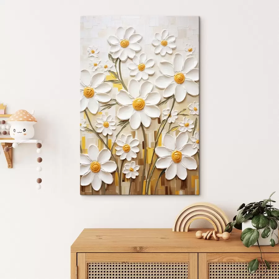 wall murals Floral composition in volumetric style with accents s45267