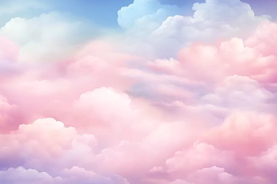 wall murals Colourful clouds w04387