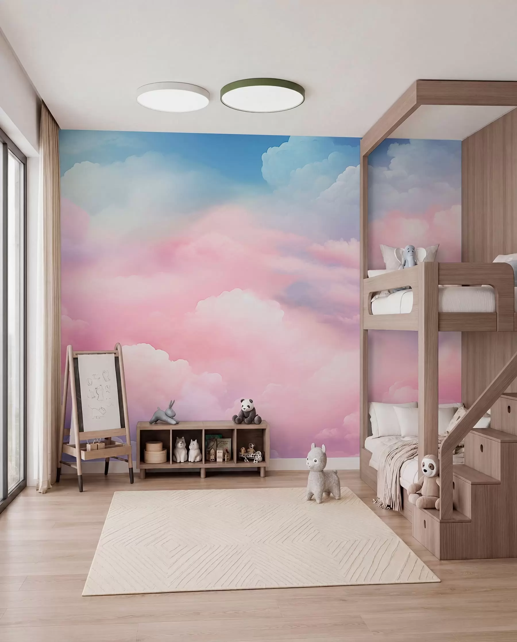 wall murals Colourful clouds w04387