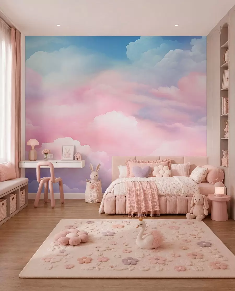 wall murals Colourful clouds w04387