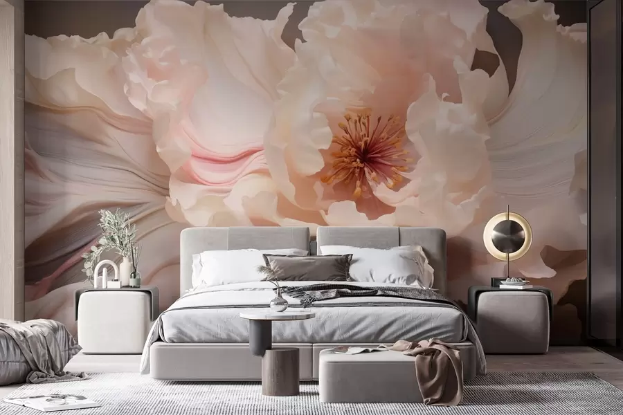 Wall Mural Photo Wallpaper Abstract flower in soft pastel shades w04346