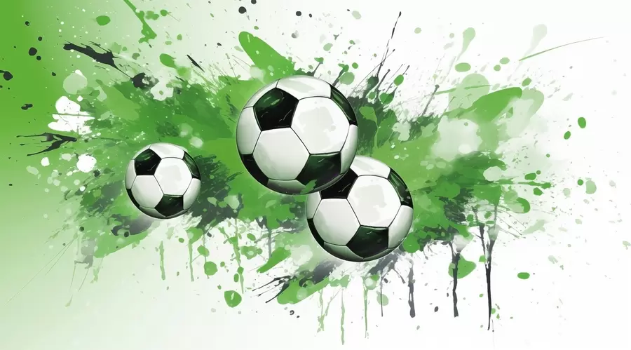 murais de parede Bolas de futebol w04373v1