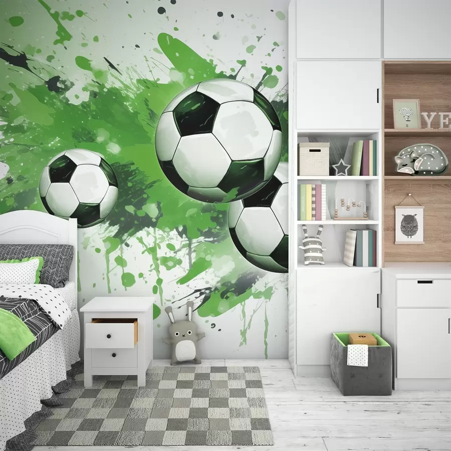 murais de parede Bolas de futebol w04373v1