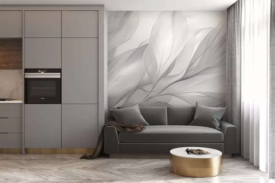 Wall Mural Photo Wallpaper Transparent leaves w04376