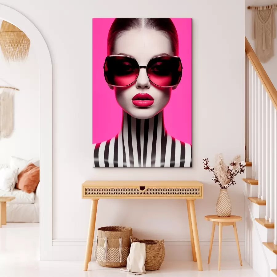 murales Mujer con gafas grandes s45316