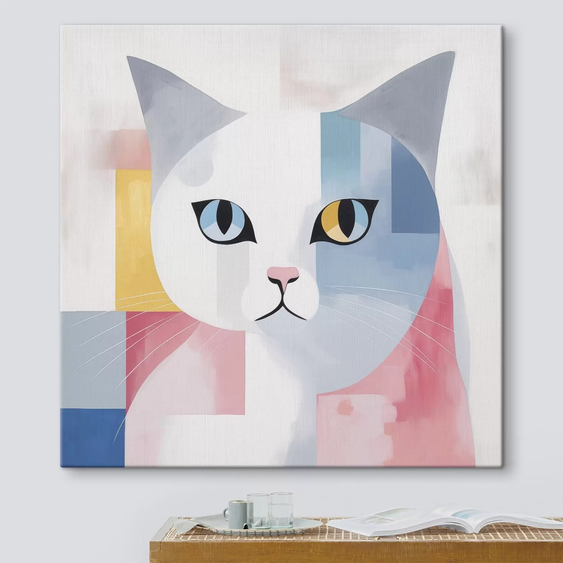 murales Retrato abstracto de un gato s45358