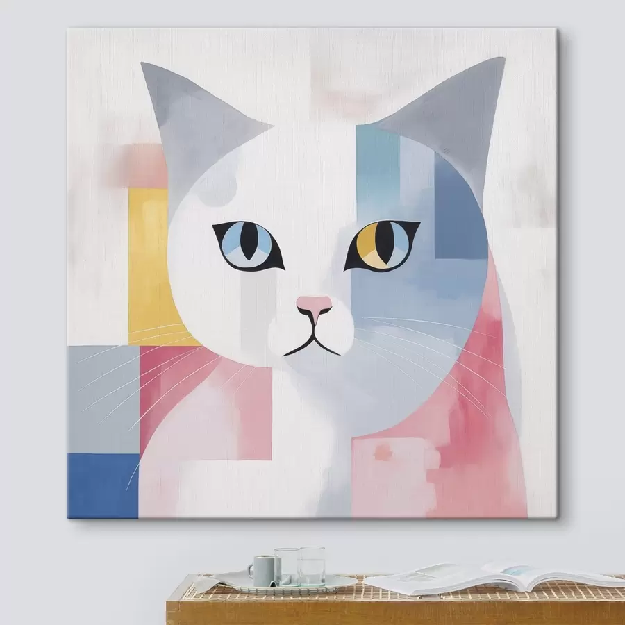 murales Retrato abstracto de un gato s45358